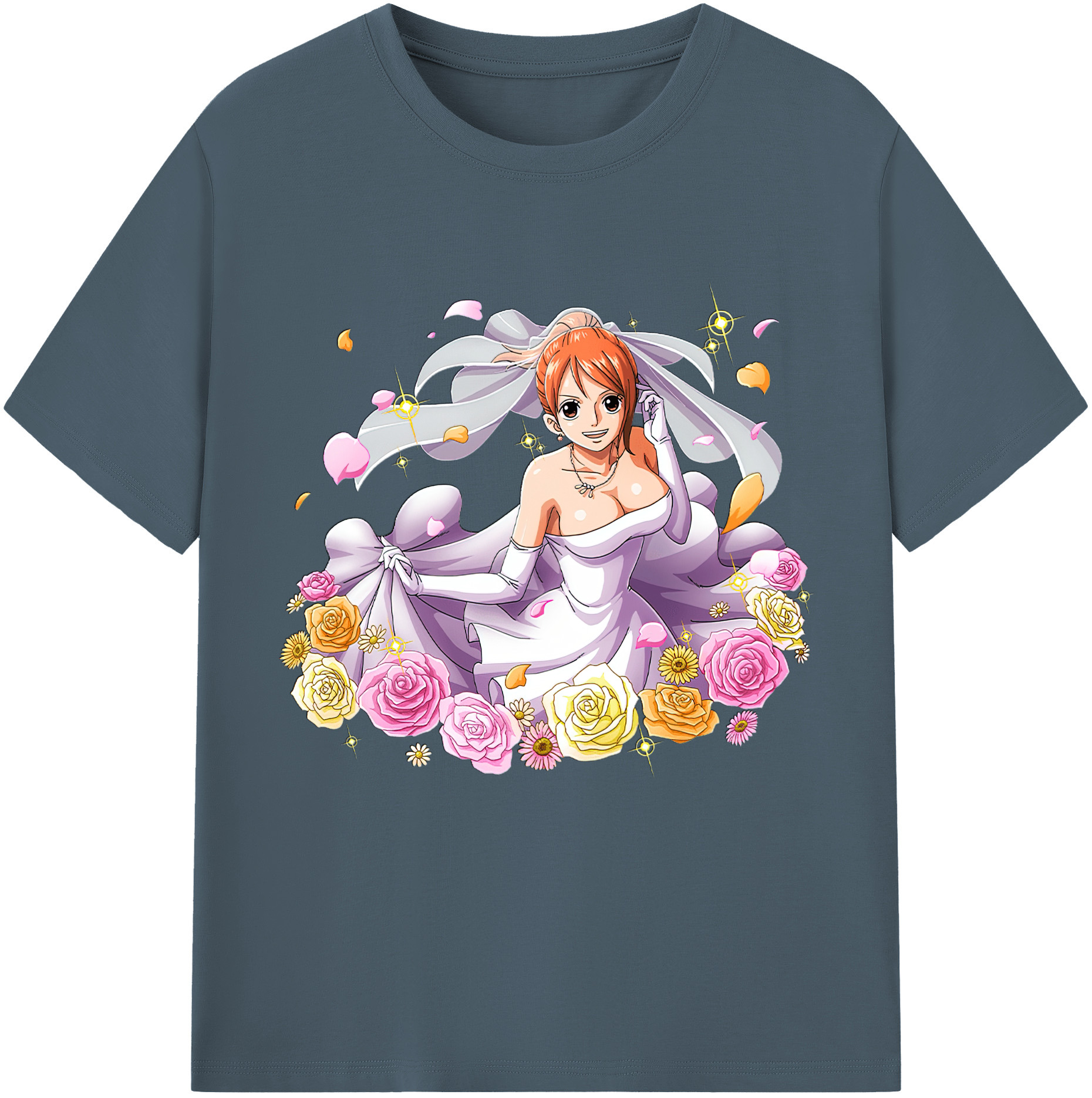 ワンピース ナミ ONE PIECE Nami 綿100％半袖Tシャツ（フロントプリント）
